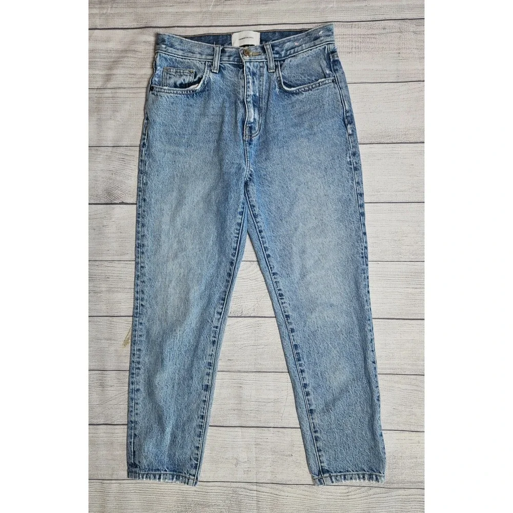 Current‎ Elliott Yours Mine Jeans Womens 26 Blue Straight Leg High Rise Denim